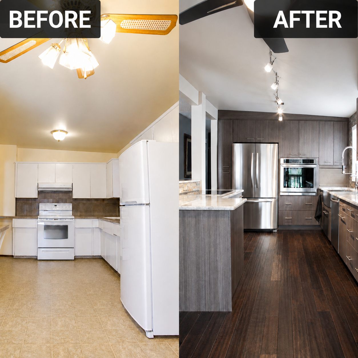 Kitchen Before and After